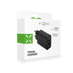 Sieťová nabíjačka FIXED s výstupom 2xUSB, 15W Smart Rapid Charge, čierna