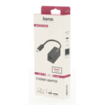 Sieťový adaptér Hama USB-C - RJ45, Gigabit Ethernet