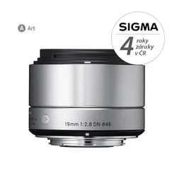 SIGMA objektiv 19/2.8 DN ART stříbrný SONY