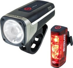 SIGMA světlo set - přední + zadní Aura 120 + HIRO 50 LINK USB - sada