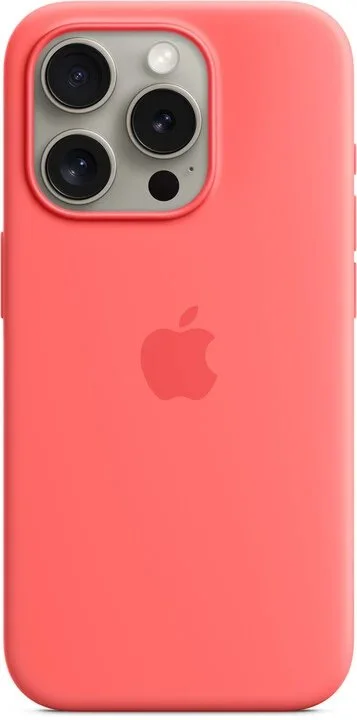 Silikónové puzdro Apple iPhone 15 Pro s MagSafe - Guava