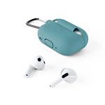 Silikónové puzdro Epico s karabínou | AirPods Pro 3 | modro-šedé | bezpečnostná karabína