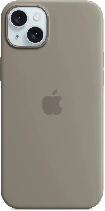 Silikónové puzdro na Apple iPhone 15 Plus s MagSafe - Hlinené