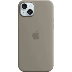 Silikónové puzdro na Apple iPhone 15 Plus s MagSafe - Hlinené