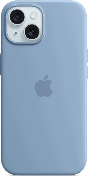 Silikónové puzdro s MagSafe pre Apple iPhone 15 - Zimná modrá