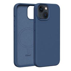 Silikónové TPU puzdro Etteri Mag pre iPhone 14 tmavomodré