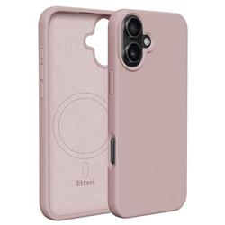 Silikónové TPU puzdro Etteri Mag pre iPhone 16 svetlo ružové