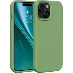 Silikónové TPU puzdro Etteri pre iPhone 15 svetlozelené