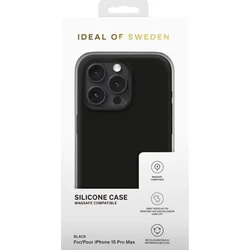 Silikónový ochranný kryt s ochranou Magsafe iDeal Of Sweden pre iPhone 15 Pro Max Black