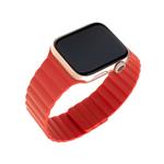 Silikónový remienok FIXED Magnetic Strap s magnetickým zapínaním pre Apple Watch 42 mm/44 mm, červený FIXMST-434-RD