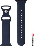 Silikónový remienok Swissten pre Apple Watch 38/40/41 mm, modrý