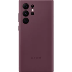 Silikónový zadný kryt Samsung EF-PS908T pre Galaxy S22 Ultra burgundy