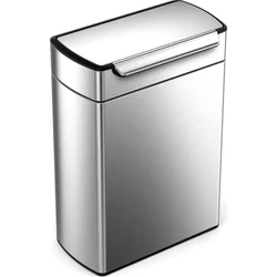 Simplehuman Dotykový odpadkový koš na tříděný odpad 48 l (24/24), hranatý, matná ocel