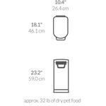 Simplehuman kontejner na 30 L / 14-16 Kg suchého krmiva pro psy a domácí zvířata, CW1886