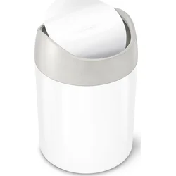 Simplehuman Mini odpadkový koš na stůl, 1,5 l, bílá ocel, CW2079