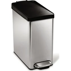 Simplehuman Pedálový odpadkový koš 10 l, hranatý, černý