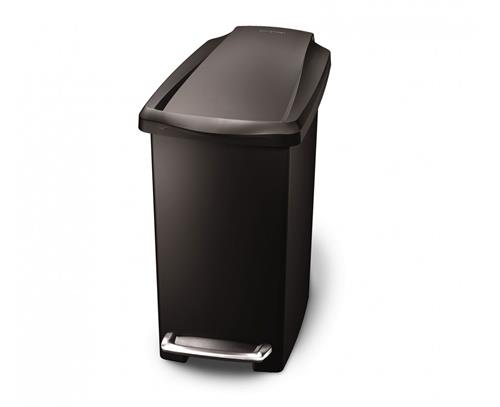 Simplehuman Pedálový odpadkový kôš 10 l, úzky, čierny plast