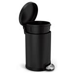 Simplehuman Pedálový odpadkový koš 4,5 l, kulatý, matná černá ocel