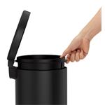 Simplehuman Pedálový odpadkový kôš 4,5 l, okrúhly, matná čierna oceľ