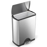 Simplehuman Pedálový odpadkový koš 50 l, obdélníkový, matná ocel, FPP