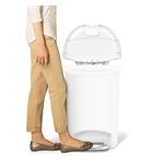 Simplehuman Pedálový odpadkový koš 50 l, půlkulatý, plast, bílý