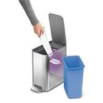 Simplehuman Pedálový úzký odpadkový koš 5 l, kartáčovaná nerez ocel