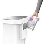 Simplehuman Simplehuman pedálový odpadkový kôš 45 l, biela oceľ, vrecko na tašku