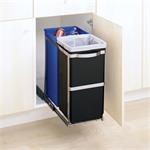 Simplehuman Vstavaný odpadkový kôš 20/15 l, výsuvný, lesklá oceľ / plast