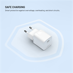 Síťová nabíječka FIXED Mini s USB-C výstupem a podporou PD, 20W, bílá
