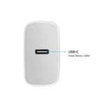 Síťová nabíječka FIXED s USB-C výstupem a podporou PD, 25W, bílá