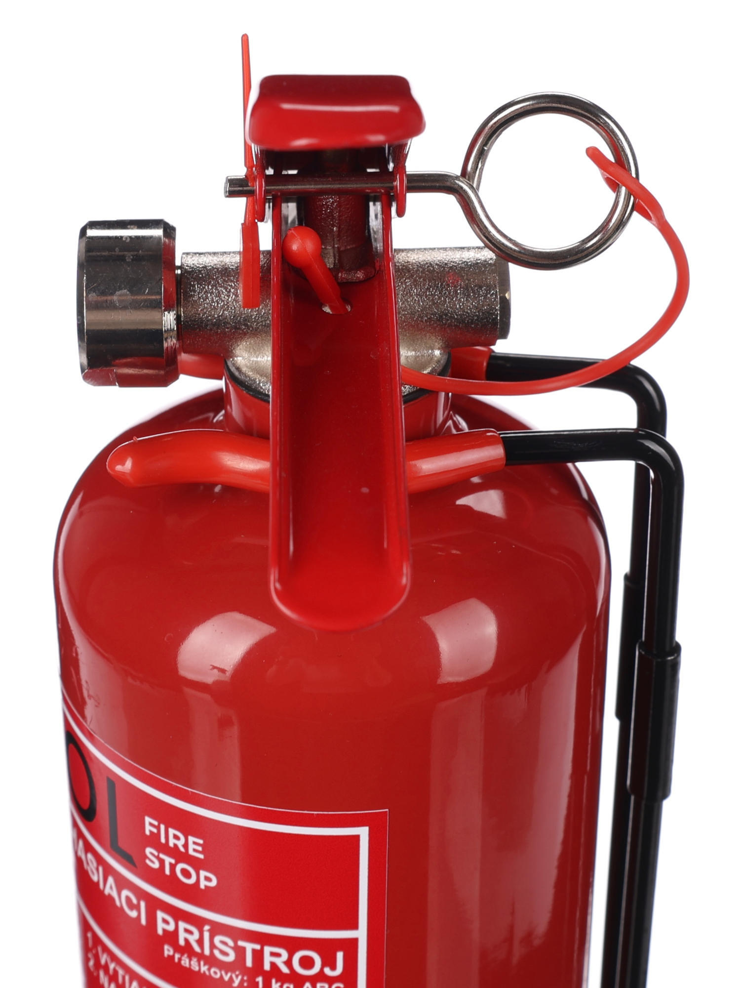 SIXTOL Práškový hasicí přístroj FIRE STOP 1 kg, ABC, celokovový, včetně kovového držáku