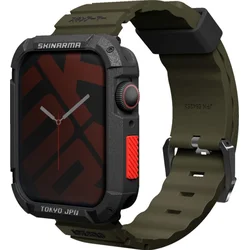 SKINARMA Shokku remienok pre Apple Watch 45/44/42 mm, olivová