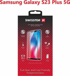 Sklo Swissten Full Glue pre Samsung Galaxy S23+, čierne