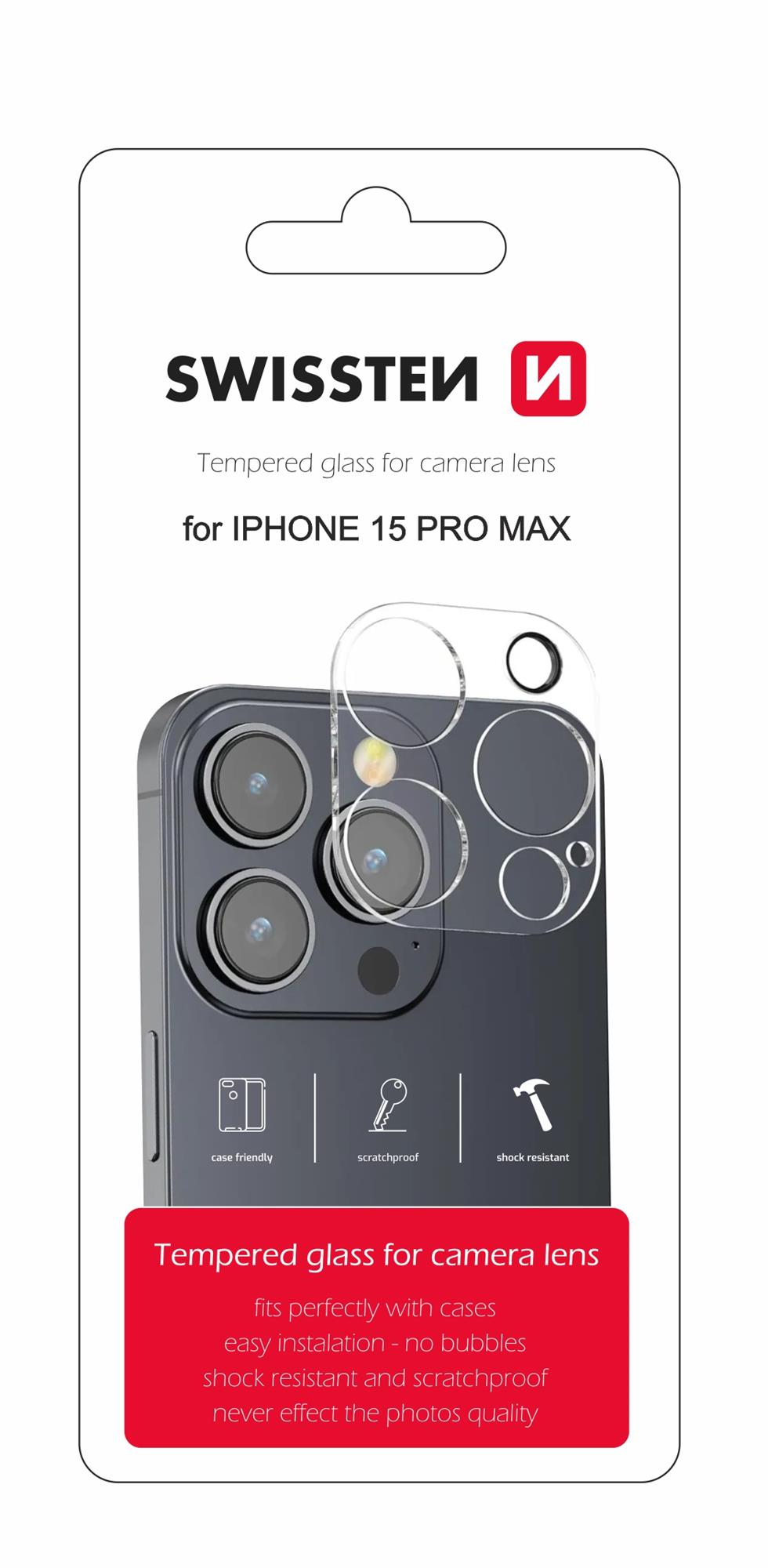 Sklo Swissten na objektív iPhone 15 Pro Max