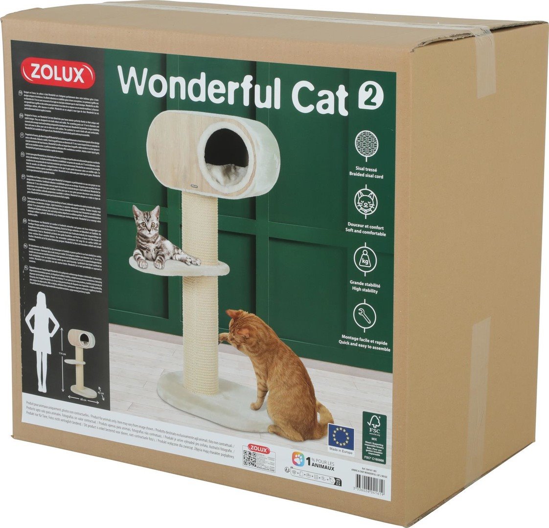 Škrabadlo Zolux WONDERFUL CAT 2 béžové