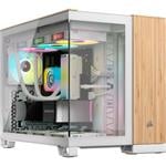 Skriňa Corsair 2500X Micro-ATX, biela/bambusová