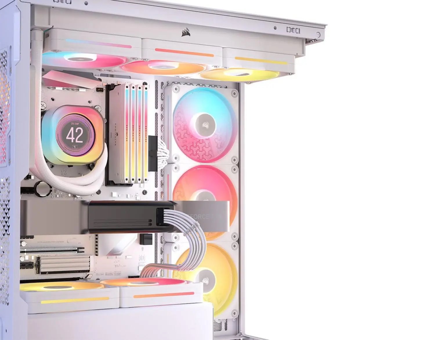 Skriňa Corsair 3500X LX-R RGB, biela