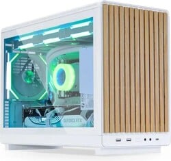 Skriňa Lian Li DAN A3-mATX Wood Edition, biela