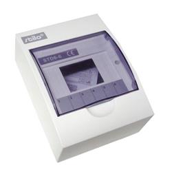 Skriňa SEZ STI613-6 pre sadrokartón, priehľadné dvere, IP30