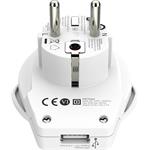 SKROSS cestovní adaptér Europe USB pro cizince v ČR, USB-A, 12W, typ E/F