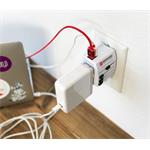 SKROSS cestovní adaptér MUV USB, USB A+C, univerzální pro 150 zemí