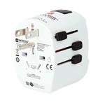 SKROSS cestovní adaptér PRO Light USB 2A - World, UK+USA+AUS/CN, univerzální, uzemněný, 2x USB-A 12W
