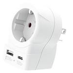 SKROSS cestovní adaptér s USB A+C 20W do Spojených států, typ B