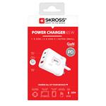 SKROSS USB A+C nabíjecí adaptér Power charger 65W GaN UK, Power Delivery, typ G