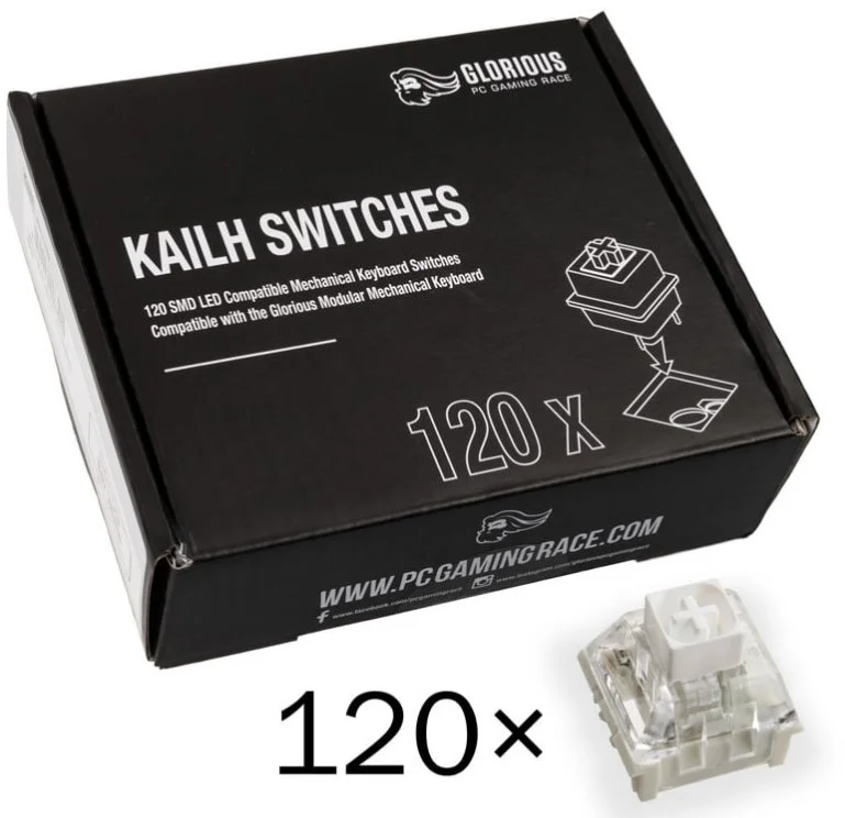 Slávne biele vypínače Kailh Box (120 ks)