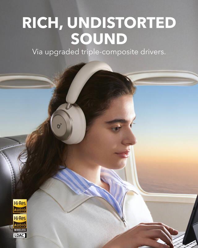 Slúchadlá Anker soundcore Space One Pro Bluetooth biele