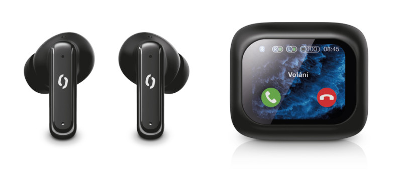 Slúchadlá Bluetooth Aligator Pods LCD + ANC, čierne
