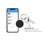 Smart tracker FIXED Sense s hnědým koženým pouzdrem a karabinou