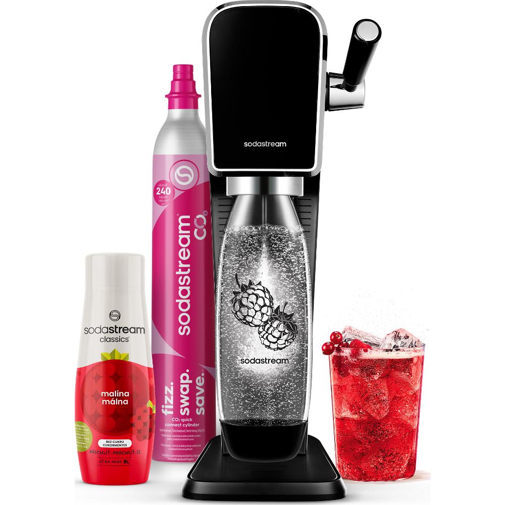 Sodastream Sada na výrobu nápojov ART Black Malina Zero Mpack