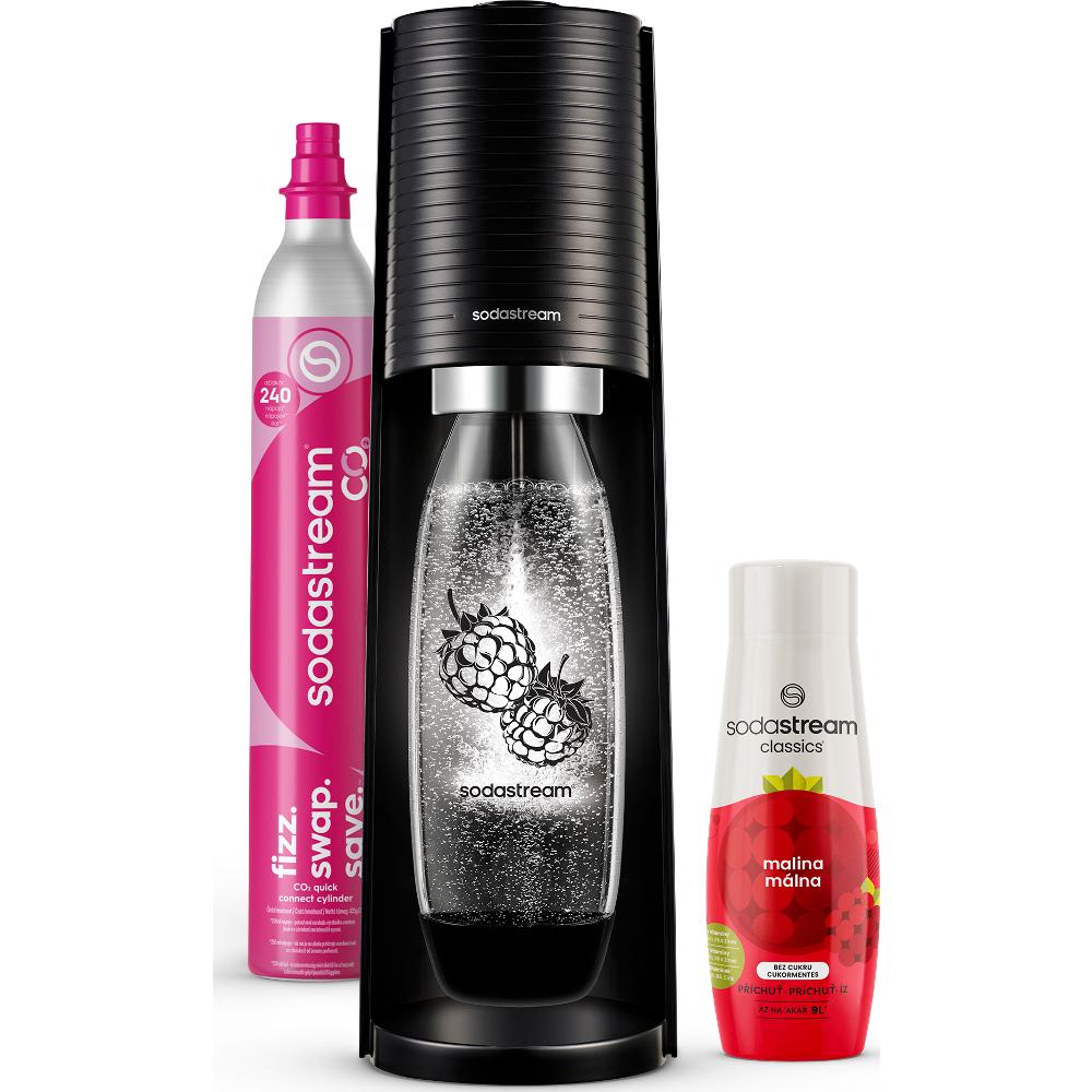 Sodastream Sada výrobníku TERRA Black Malina Zero Mpack
